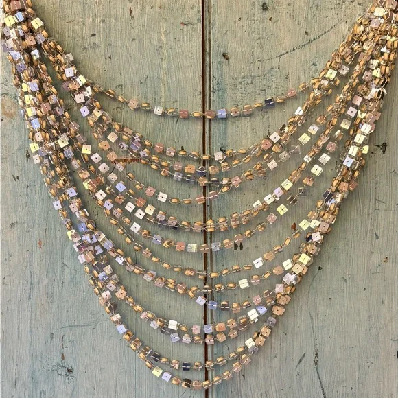 Multi-Layered Super Sparkly Sexy Silver Necklace - Picture 3 of 13